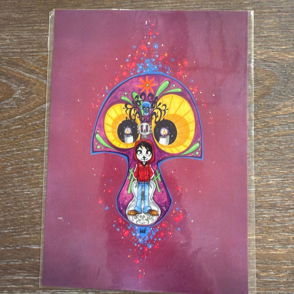 Disney Parks Pixar Postcard Coco Deep Eyes WonderGround Francisco Herrera